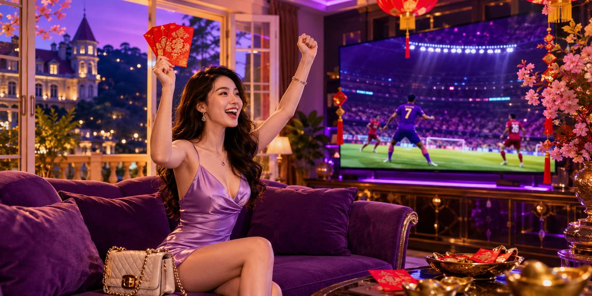 Màn hình đặt cược thể thao cạnh những chiếc đèn lồng đặc trưng của Đà Lạt về đêm