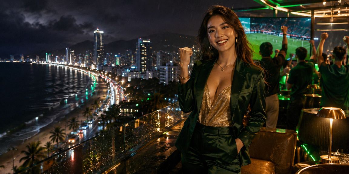 Không gian giải trí casino sang trọng tại Nha Trang Việt Nam ban đêm